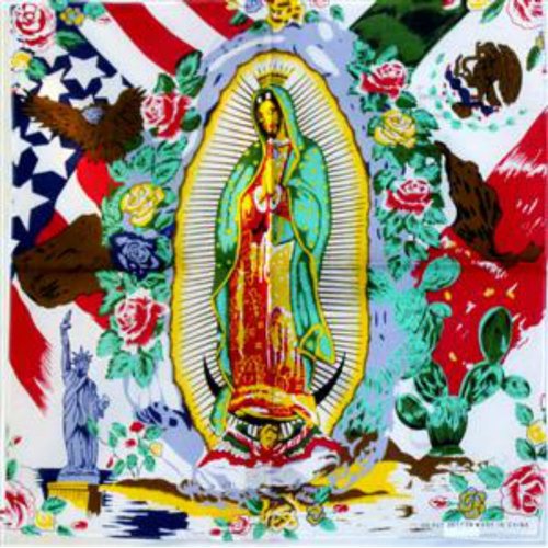 Mexico Virgin De Guadalupe 22"x22" Cotton Bandana