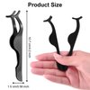 48 Pieces False Eyelash Applicator Tool Plastic Eyelashes Extension Tweezers Fish Tail Clip Tweezers Eyelashes Clip for Lashes Application and Removal (Black)