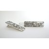 Generic Small silver metal filigree leaf hair alligator clip barrette for fine thin hair (Clip quantity: 1 clip, Pattern: Barrette)