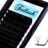 Volume Lash Extensions 0.07 D Curl 16-22mm Mixed Tray Easy Fanning Volume Lashes Matte Black Self Fan Eyelash Extension Supplies (0.07-D, 16-22mm Mix)