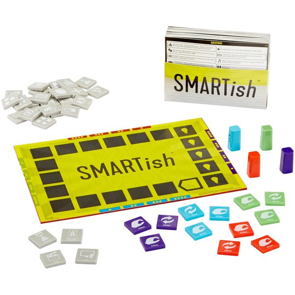 Mattel Games Smartish Trivia Board Game for 2 to 12 Players Ages 14 Years and Older, Category-Swap Strategy
