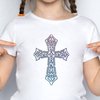 FINGERINSPIRE Cross Stencil A4 Size Rectangle Crucifix Painting Stencil Template Reusable Christmas Stencil for Crafts and Decorations（Plastic
