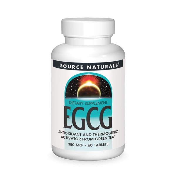 Source Naturals EGCG, Antioxidant and Thermogenic Activator from Green Tea, 350mg - 60 Tablets