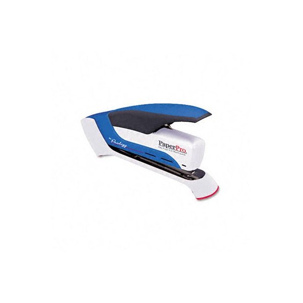 Spring Powered Stapler,Standard Staples,210 Cap,Blue/white, Sold as 1 each