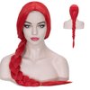 Aicos Long Red Braid Costume Wig for Cowgirl, 31 inches Cosplay Wig for Women Halloween Party