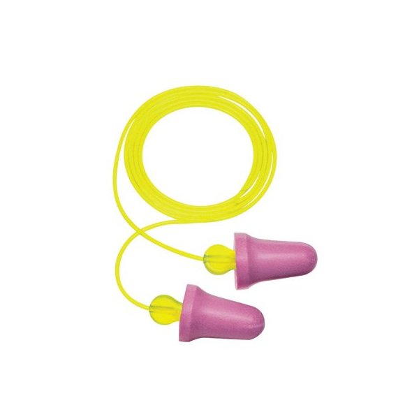 3M No-Touch Foam Ear Plugs, Corded, Box of 100 Pairs