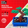 Pix Brix Pixel Art Puzzle Bricks Bucket – 1,500 Piece Pixel Art Kit with 10 Colors, Medium Palette – Patented Interlocking Building Bricks, Create 2D and 3D Builds – Stem Toys, for Age 6 Plus