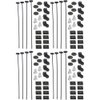 American Volt 4-Pack Electric Radiator Cooling Fan Tie Strap Complete Mounting Kit Universal Plastic Zip Pads Car Truck Mount Install