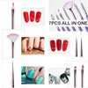 Nail Stamper Nail Art Brushes, French Tip Nail Stamp Clear Nail Art Stamper Jelly with Scraper, 7pcs Nail Pen Brushes, Soft Silicone Stamper Printer DIY French Tip Nail Stamping Manicure Tool