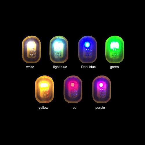Jiawu Glowing NFC Nail Stickers, Smart LED Light Source NFC Nail Art Tips Lighting for Mobile Phone