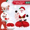 JULMELON Christmas Table Decorations Honeycomb Centerpieces,8 PCS 3D Double Side Xmas Holidays Table Centerpieces Cute Santa Snowman Table Toppers Decor for Christmas Party Supplies