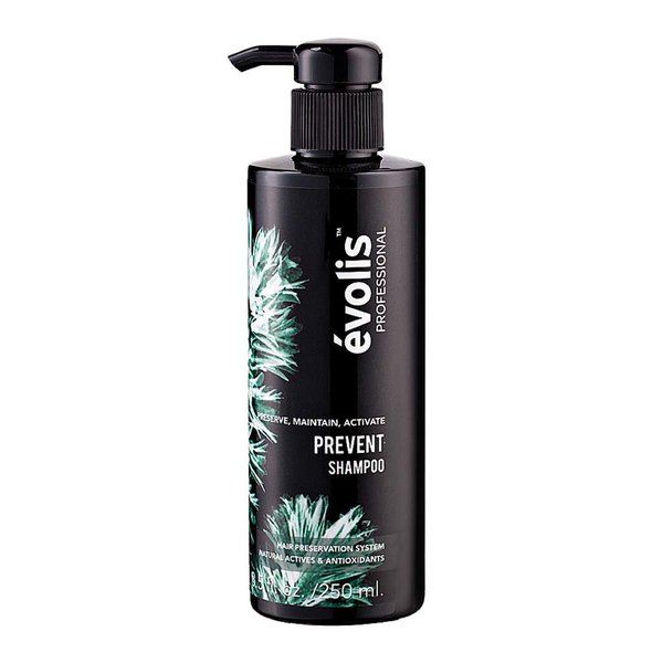 évolis Prevent Anti-Aging Shampoo | Natural Anti Hair Loss Shampoo for Men and Women | Ideal for Sensitive, Dry Scalp and Oily Hair | Preventative Hair Loss Treatment (8.5 fl oz)