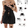 XZENTIRA, 178 PCS Halloween Spider Web Face Temporary Tattoos Makeup Kit, Half Arm Tattoo Sleeve for Women Men Adults Kids, Fake Face Tattoos Sticker for Halloween Makeup Decoration Party Favors