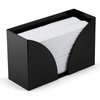 SimplyImagine Countertop Paper Towel Holder Dispenser - Black Acrylic Napkin Holders for Kitchen or Bathroom for Multifold, C Fold, Trifold, Z Fold - Disposable Hand Towel Tray, Commercial or Home Use