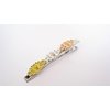 Generic Slim 2.25 inch silver rose gold filigree alligator hair clip fine thin hair