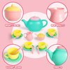 JOYIN 18PCS Pretend Play Tea Party Set Play Food Accessories BPA Free, Phthalates Free, Plastic Tea Set, Mini Kitchen for Kids, Gifts for Toddler Boys Girls Ages 1,2,3,4,5,6 Years Old