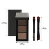 GEUUFEA 3 Colors Eyebrow Makeup Kit, Professional Brow Contour Palette, Waterproof Long-lasting Eyebrow Filler Powder with Mirror & Brow Brush