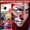 Clown Makeup Kit White Black Red Face Body Paint, Halloween Makeup Kit Face Paint for Professional Halloween Joker SFX Makeup Cosplay Vampire Eye Black Football Baseball Sports Makeup