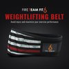 Fire Team Fit Weightlifting Belt, Weight Belt, Weight Lifting Belt for Men and Women, 6 Inch, Back Support for Lifting, Squat and Deadlifting Belt (Red Line, 27" - 32" Around Navel, X-Small)