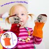 6 Pack Feeling Hand Puppets for Kids with 6 Emotions, with Moveable Arms, Soft Plush Hand Puppets for Toddlers, Early Education Toys, Social Emotional Learning Activities by 4E's Novelty