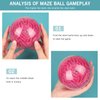 Maze Ball 3D Maze Puzzle Brain Teasers Games Gravity Plastic Handheld 3D Maze Ball 4 Inches Puzzle Toy Maze Puzzle Cube Ball Sphere Educational Toys for Students Teens Adults (Red)