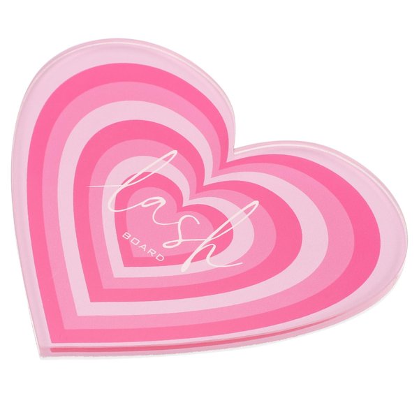 Beatifufu Heart-Shaped Eyelash Plate Eyelash Platform for Lash Extension Eyelash Extension Platforms Eyelash Display Stand Cosmetic Tray Lash Tile Tool Table Acrylic Dedicated