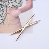 Iaceble Minimalist X Hair Clips Barrette X Shape Hair Pin Clip Geometry Head Clips Hairpins Metal Gold Hairpin Hairclip Decorative Hair Accessories for Women and Girl Headdress (X shape)