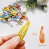 MJIYA 100 Pack Clips for Hair, Hair Barrettes For Girls Metal Snap Hair Clips Accessories (Multicolor 3-5CM)