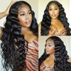 10A Grade Virgin Hair Loose Deep Wave 4 Bundles(18 20 22 24) Brazilian Human Hair Loose Deep Curly Bundles Hair Extensions Double Weft for Women Natural Black Color