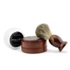 Pure Badger Hair Shaving Brush Natural Wood Mug Bowl Hand-Made Soap Barber Set