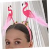 Yardenfun Flamingo Headband Pink Hair Accessories Pink Party Supplies Hawaiian Hair Accessories Tropical Headbands Flamingo Head Band Pink Flamingo Headband Summer Party Supply Party Props