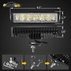 Partsam 6" LED Light Bar White 36W 6500K Super Bright Spot Work Pods Single Row Off Road Driving Fog Boat Light Waterproof SUV ATV 4WD Car Truck Golf Cart 12V 24V IP67 (2pcs)