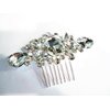 Generic Crystal silver hair comb barrette clip bridal clip silver bridal barrette, 4