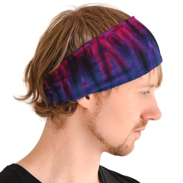 Multiuse Headband Hair Wrap for Women & Men, Casual Headwear & Wide Gym Wrap Headband Tie-Dye BB