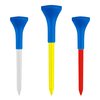 PGM Plastic Golf Tees 10 Pack - Durable, Long-Lasting, Low-Friction Design for Increased Distance, Eco-Friendly Golf Accessories