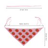 2Pcs Handmade Crochet Bandana Head Kerchief Hair Scarf Knitted Scarves Tie Bcak Floral Head wrap for Women Girls Floral Crochet Hair Bandana Strawberry Mushroom (pink+beige)