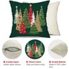 DFXSZ Christmas Pillow Covers 18x18 Inch Set of 2 Christmas Tree Decorative Green Throw Pillows Winter Christmas Decor for Home Couch 50