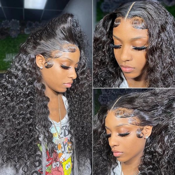 PRIMELACE 250% Density Jerry Curly 13x6 HD Lace Front Wigs Human Hair 24 inch 13x6 HD Lace Frontal Wig for Black Women Glueless Wigs Human Hair Pre Plucked with Baby Hair