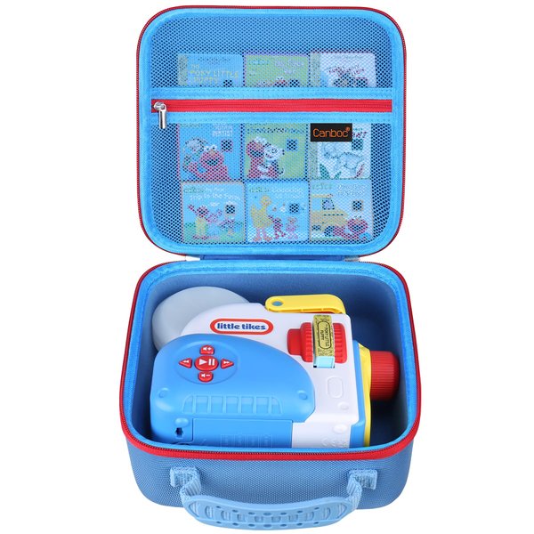 Canboc Carrying Case for Little Tikes Story Dream Machine Books Starter Set, Kids Toys Storage Box for Little Tikes for Storybook, Audio Play, Character, Blue (Case Only)