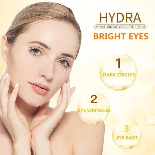 24K Gold Eye Cream For Deep Hydrating, Anti-Aging Gold Eye Cream For Dark Circles And Puffiness,Moisturizing Lightenex Gold Cream Lifting Eye SENANA (2 PACKS)