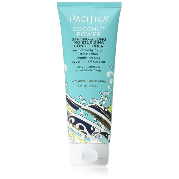 Pacifica Beauty, Coconut Power Strong & Long Moisturizing Conditioner, Hydrating + Nourishing, For Dry, Damaged, Color Treated Hair, Silicone Free, Sulfate Free, Vegan & Cruelty Free