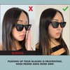 NOSE FRIEND® | 1.2 MM Light ADD Grip Nose Pads for Glasses & Sunglasses | Anti Slip | Small Nose Bridge | 5 Pairs Clear