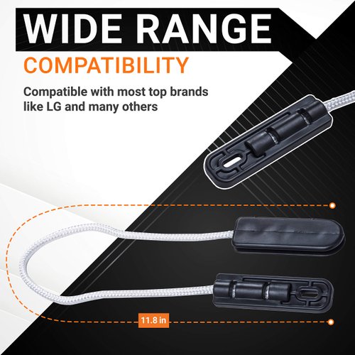 BlueStars (2024 Update) 4933DD3001B Dishwasher Door Hinge Cable Assembly - Exact Fit for LG Dishwashers - Replaces 4933DD3001A PS3524406 AP4511304 AH3524406 - Easy to Install - Pack of 2