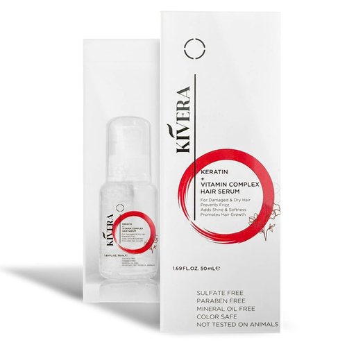 Keratin + Vitamin Complex Hair Serum - Hair Serum for Hair Growth - Hair Serum for Frizzy and Damaged Hair - Anti Frizz Hair Serum for Men & Women, 1 Pack