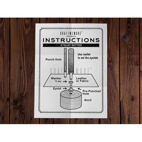 CRAFTMEMORE 3/16" Grommet Tool Kit Eyelet Setting Tool Grommet Setter Hole Punch Cutter & Pack of 100 Grommets (3/16" (5mm) Inside Diameter)
