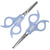 Ergonomic Safety-Lock Hair Scissor Set – Professional Precision Cutting & Thinning Shears with Secure Slide Lock for Children and Adult - Blue