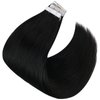 Sunny Hair Tape in Hair Extensions Human Hair Black Tape in Extensions Jet Black Tape ins Human Hair Extensions Real Hair Extensions Tape in Black Hair Extensions 10pcs 18inch