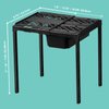 LockerMate Adjust-A-Shelf Locker Shelf & Organizer, Extends to Fit Your Locker, Includes Storage Drawer, Black