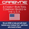 CARBYNE SAE Extra Long Hex (Allen) Bit Socket Set - 7 Pieces, (1/8 inch to 3/8 inch Sizes), 3/8" Drive, S2 Steel Bits, CrV Sockets • From a Family-Run Tool Company Based in the U.S.A.