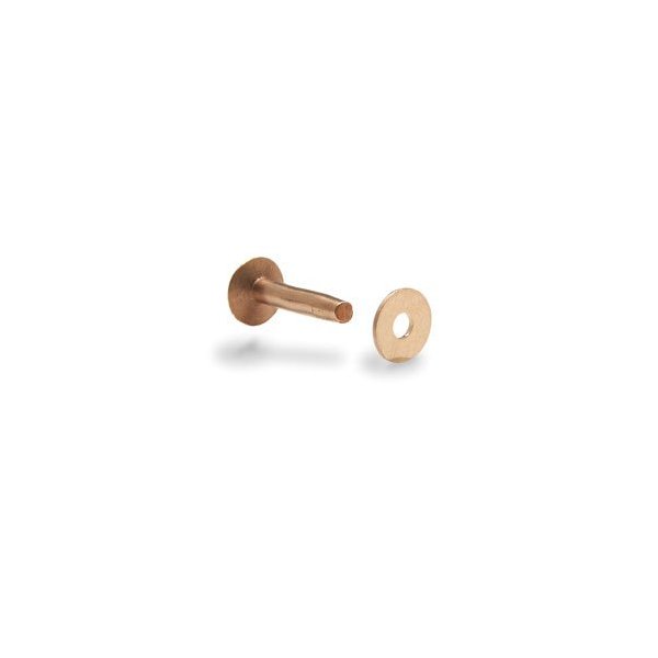Tandy Leather Size #12 1" Copper Rivets and Burrs 75 pack 11282-01